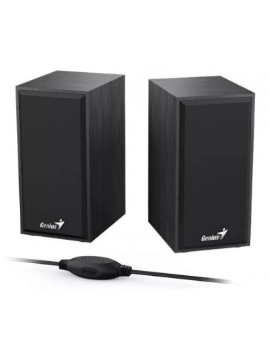 Parlantes Genius Sp-hf180 Usb Madera Negro 2.0 6w