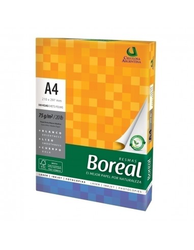 Resma De Papel Boreal A4 75g X 500 Hojas